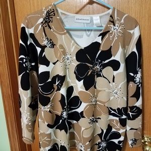 Sweater v-neck with beading